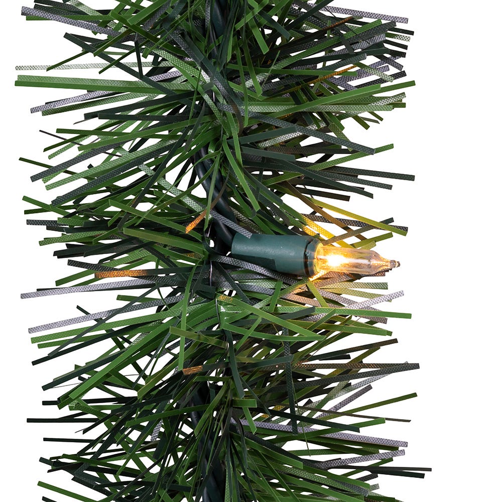 Kurt Adler 18-Inch Pre-lit Warm White Incandescent Green Garland